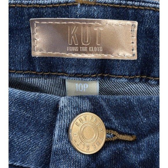 KUT from the Kloth MEG FAB AB WIDE LEG Jeans Womens 10P Blue Medium Wash Stretch - Picture 2 of 9